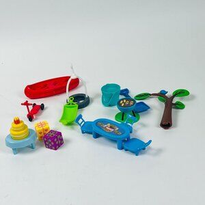 Peppa Pig Toy Outdoor Furniture & Accessories Mini Table Chairs BBQ Tree Kayak